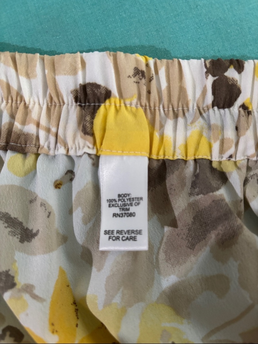 Cato Floral Maxi Skirt Yellow White Tan Lightweight Flowy Pull On Style Size XL - Picture 5 of 8